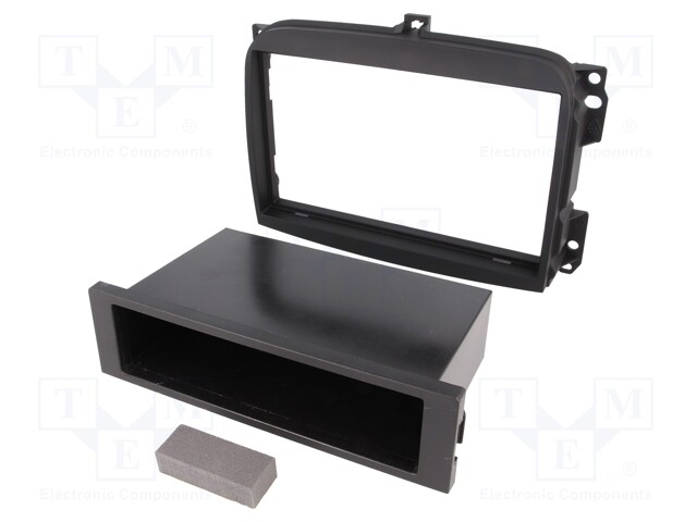 Radio mounting frame; Fiat; 2 DIN; black