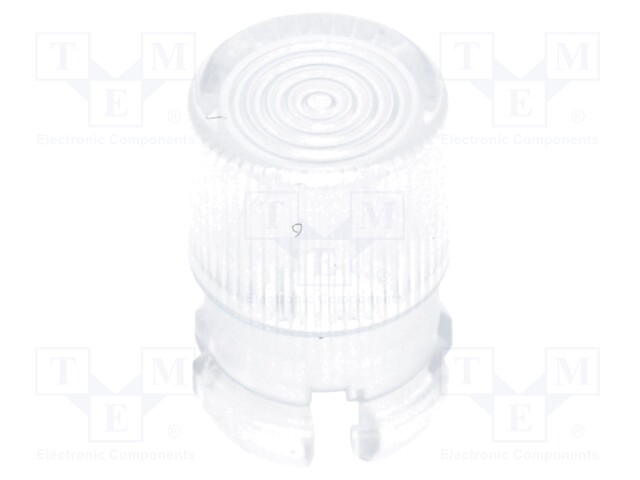 LED lens; round; Mat: polycarbonate; transparent; 5mm; Front: flat