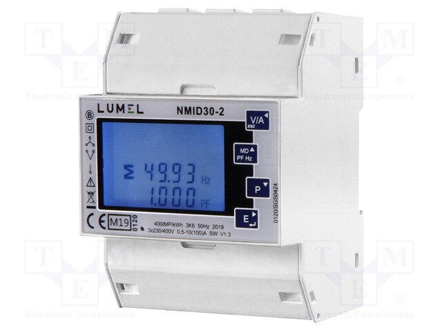 Electric energy meter; digital,mounting; for DIN rail mounting