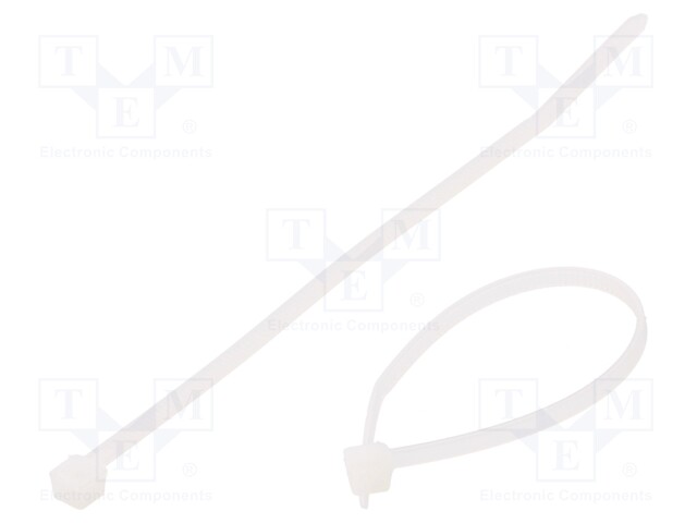 Cable tie; L: 100mm; W: 2.45mm; polyamide; 80N; natural; Ømax: 22mm