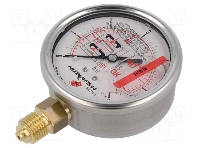 Glycerin manometer; 0÷6bar; non-aggressive liquids,inert gases