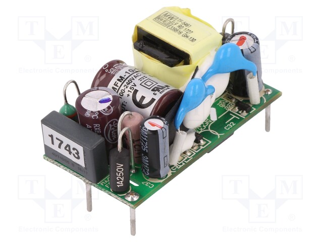 Power supply: switched-mode; 10W; 80÷264VAC; OUT: 1; 670mA; 83%