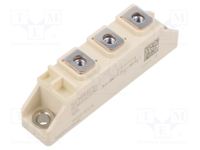 Module: diode; double series; 1.6kV; If: 101A; SEMIPACK1; screw