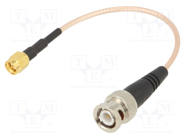 Cable; 50Ω; 0.15m; BNC plug,SMA plug; shielded; -65÷150°C