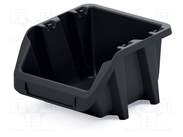 Container: cuvette; black; 118x144x84mm; KBIS15; BINEER; short