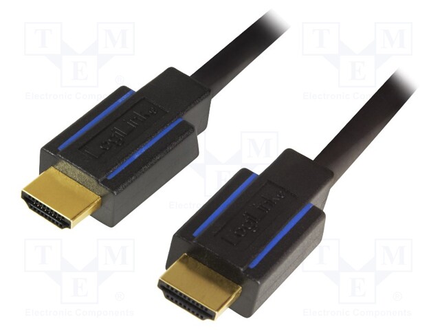 Cable; HDCP 2.2,HDMI 2.0; HDMI plug,both sides; 1.8m; black