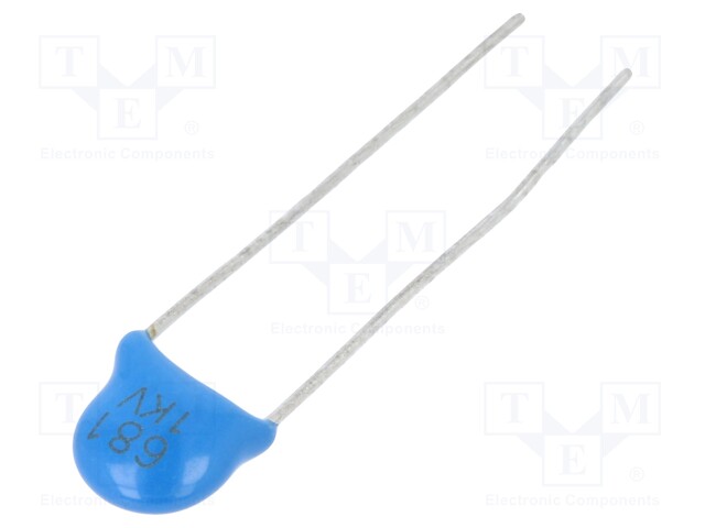 Capacitor: ceramic; 680pF; 1kV; Y5P; ±10%; THT; 5mm