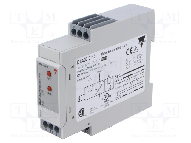 Module: temperature monitoring relay; temperature; 115VAC; DIN