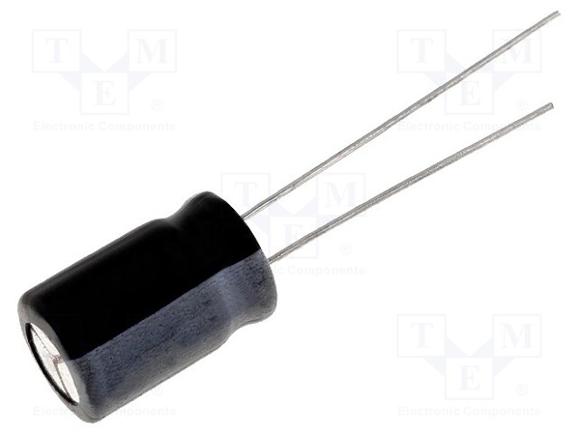 Capacitor: electrolytic; THT; 470uF; 25VDC; Ø10x16mm; Pitch: 5mm