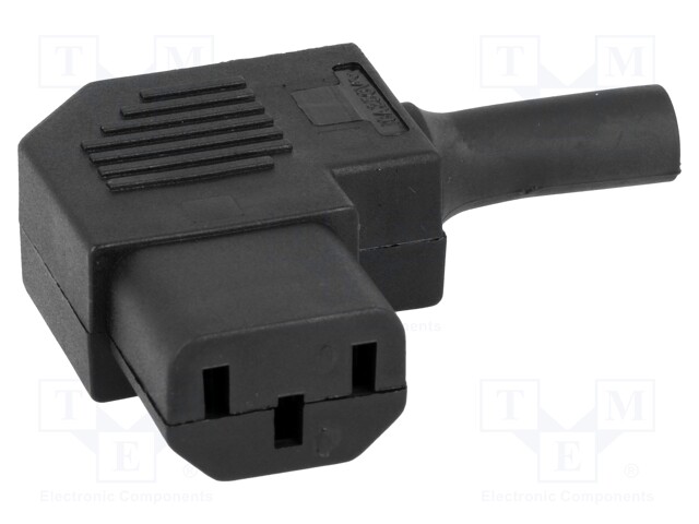 Connector: AC supply; plug; female; 10A; 250VAC; IEC 60320; C13 (F)