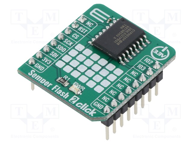 Click board; Flash memory; QSPI,SPI; S25HL512T; 3.3VDC