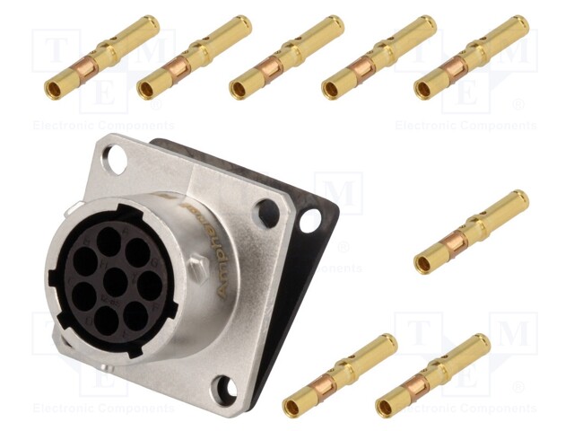 Connector: circular; Series: RT360; socket; female; crimped; PIN: 8