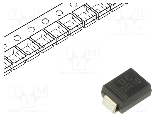 Diode: Schottky rectifying; SMD; 100V; 1A; SMB; reel,tape