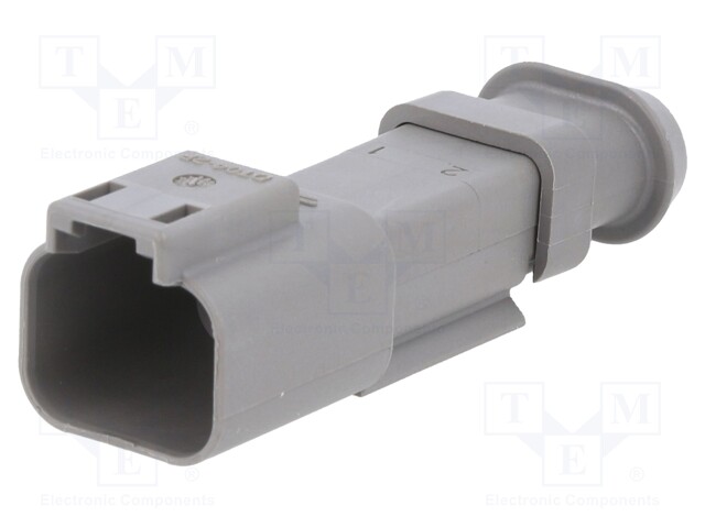 Connector: wire-wire; DT; plug; male; PIN: 2; IP68; Locking: latch