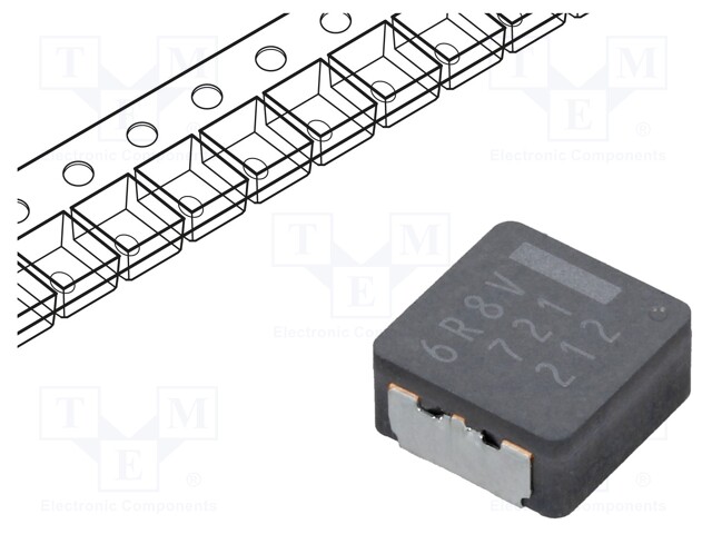 Inductor: wire; SMD; 6.8uH; 5.9A; 23.5mΩ; 8.5x8x4mm; ±20%; -55÷155°C