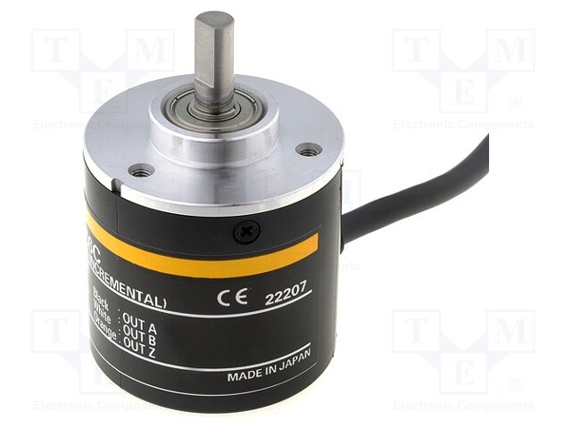 Encoder: incremental; Usup: 5÷24VDC; 100imp/revol; shaft 6mm; IP50