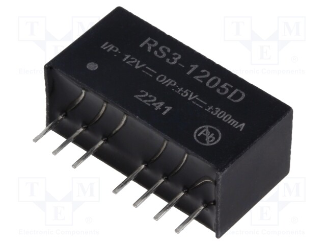 Converter: DC/DC; 3W; Uin: 9÷18V; Uout: 5VDC; Uout2: -5VDC; SIP8; 4.7g