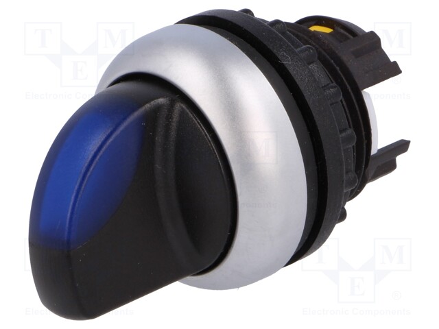 Switch: rotary; Stabl.pos: 1; 22mm; blue; Illumin: M22-FLED,M22-LED