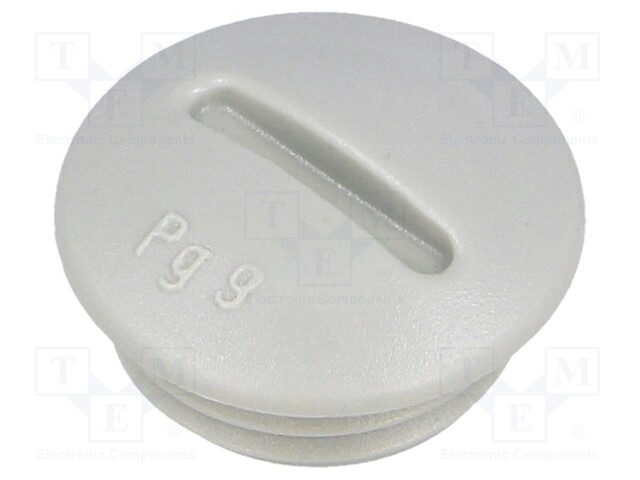 Stopper; PG9; Mat: polystyrene; light grey