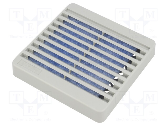 Guard; with filter; 80x80mm; Mat: plastic; Mounting: screw