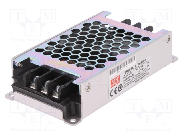 Converter: DC/DC; 30W; Uin: 18÷72V; Uout: 5VDC; Iout: 6A; Case: RSD-30