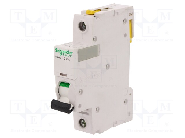 Circuit breaker; 230VAC; Inom: 63A; Poles: 1; DIN; Charact: D; 6kA