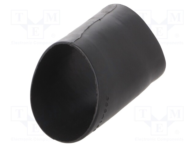 Heat shrink boot; glueless,angular; black; elastomer; -75÷150°C