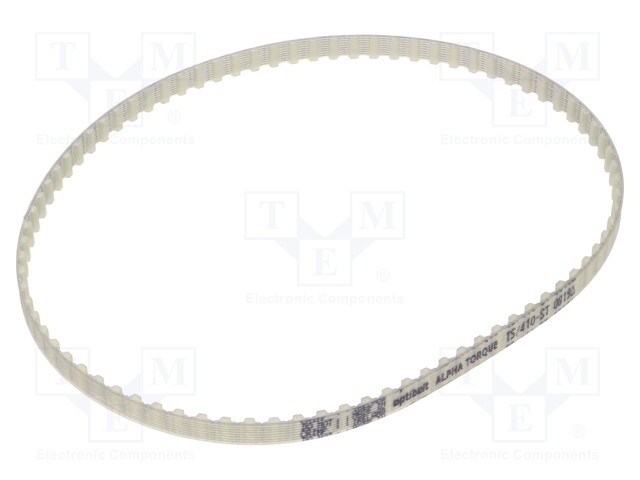 Timing belt; T5; W: 6mm; H: 2.2mm; Lw: 410mm; Tooth height: 1.2mm