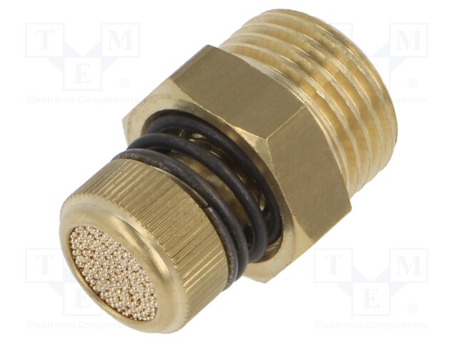 Sound suppression silencer; Thread: G 1/2" external; Mat: brass