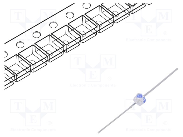 LED; SMD; Gull wing; blue; 1500÷2500mcd; 2.15x2.4x2.7mm; 10°; 20mA