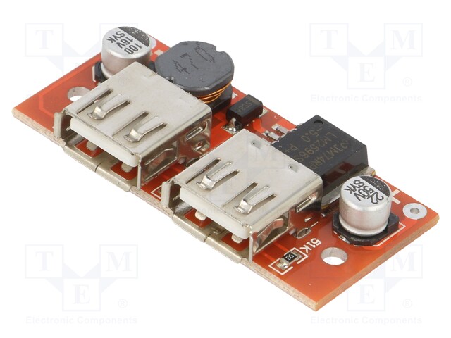 Converter: step down; Uout: 5V; Uin: 5÷50V; IC: LM2596