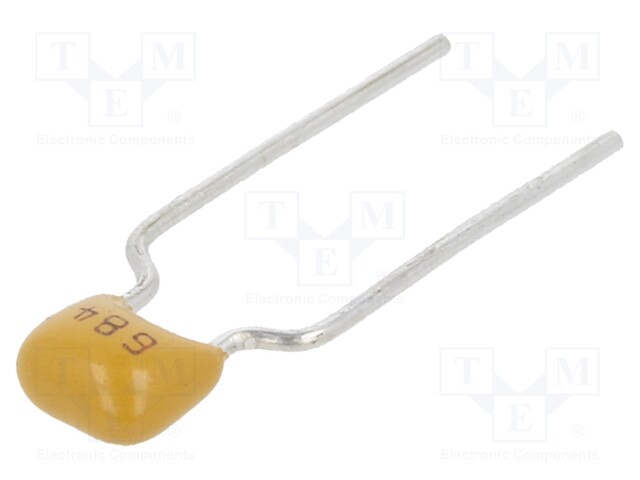 Capacitor: ceramic; 680nF; 100V; X7R; ±10%; THT; 5mm