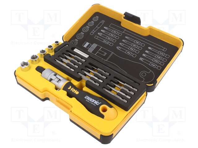 Kit: screwdriver bits; Pcs: 20; Phillips,Pozidriv®,slot,Torx®