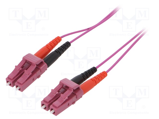 Fiber patch cord; OM4; both sides,LC/UPC; 10m; LSZH; purple