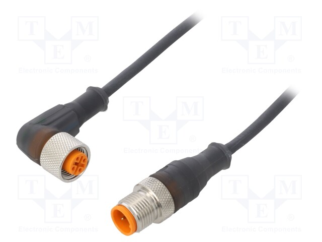 Connection lead; PIN: 3; 3m; plug; 4A; with LED indicators; IP67