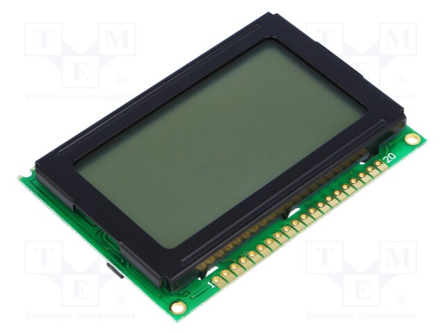 Display: LCD; graphical; 128x64; FSTN Positive; 75x52.7x9.6mm