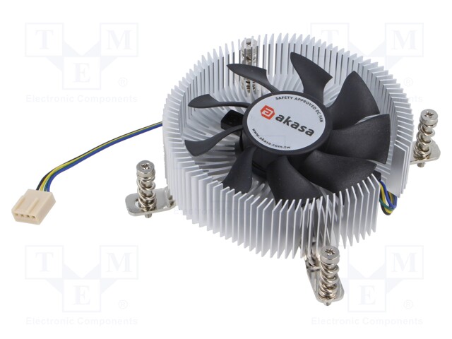 Heatsink: extruded; 12VDC; aluminium; 56.88m3/h; H: 85.2mm