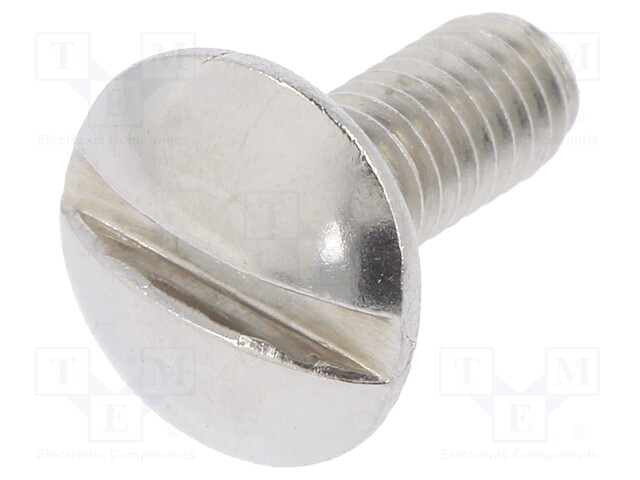 Screw; M4x10; Head: button; slotted; A2 stainless steel; 1,2mm