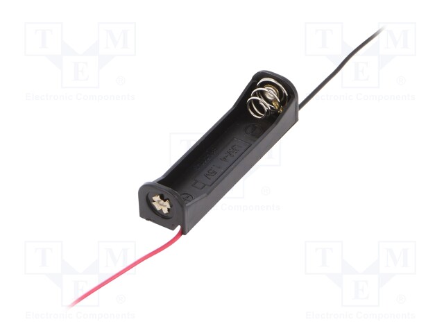 Holder; Leads: cables; Size: AAA,R3; Batt.no: 1; Colour: black; 150mm