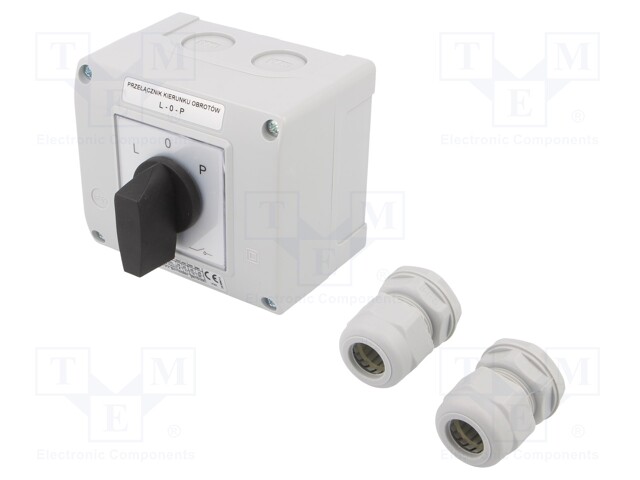 Switch: cam switch; Stabl.pos: 3; 25A; L-0-P; Poles: 3; Pos: 3; IP65