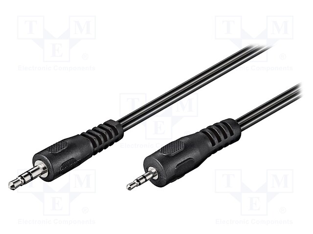 Cable; Jack 3.5mm 3pin plug,Jack 2.5mm 3pin plug; 2m; black