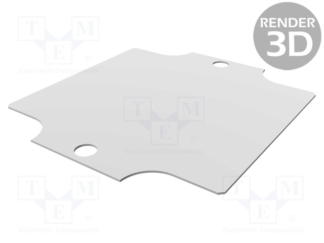 Mounting plate; steel; W: 63mm; L: 68mm; Series: 1590ZGRP