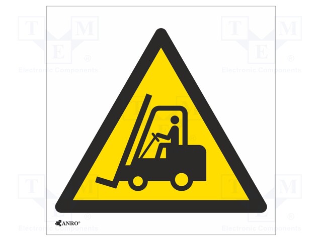 Safety sign; warning; Mat: self-adhesive folie; W: 200mm; H: 200mm