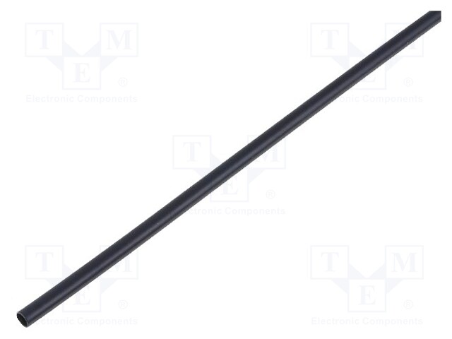 Heat shrink sleeve; 1.6mm; L: 1m; 2: 1; black; Temp: -55÷125°C