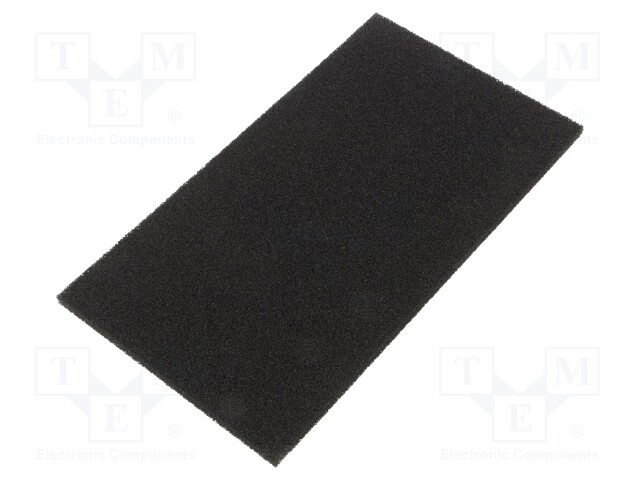 Conductive foam; ESD; L: 127mm; W: 228mm; D: 6mm; black