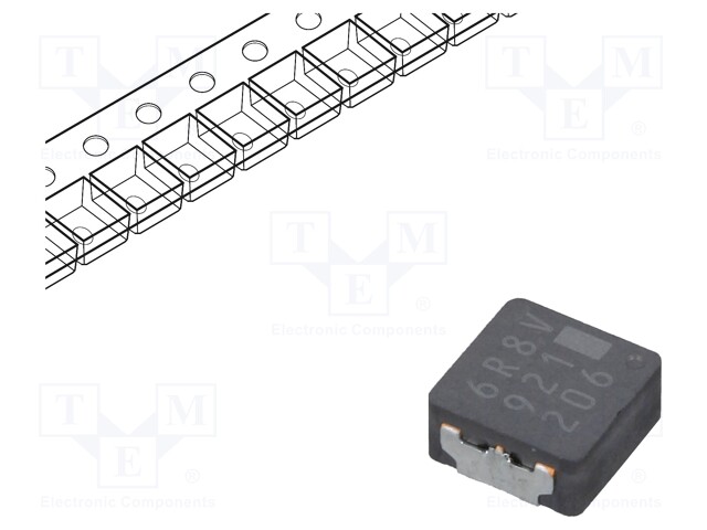 Inductor: wire; SMD; 6.8uH; 3.6A; 45.6mΩ; 6.4x6x3mm; ±20%; -55÷155°C