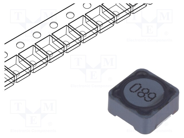 Inductor: wire; SMD; 68uH; 1.5A; 120mΩ; 12x12x6mm; ±20%; -40÷125°C