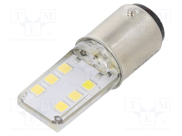 LED lamp; white; BA15D; 24VDC; 24VAC