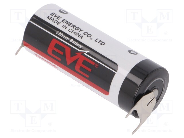 Battery: lithium; 3.6V; 18505; 3pin,positive pole:  2pin; 3800mAh