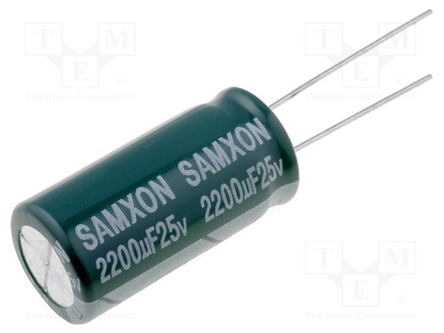 Capacitor: electrolytic; low impedance; THT; 2200uF; 25VDC; ±20%